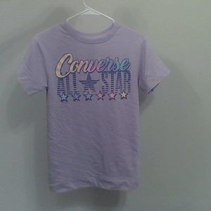over sized converse all stars lavender shirt
